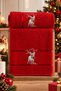 New Year's Gift 100% Cotton Embroidered 2-Piece Bath Towel Set (70X140 cm + 50X90 cm) - 3