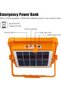 Outdoor LED Solar Light, Work Light Rechargeable 100W, Portable 12000mAh 10000 LM with Stepless Brightness Job Site Battery Rechargeable Floorlight for Emergency Worklight for Power Cut - 3