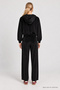3-Piece Velvet Textured Knitted Top and Bottom Set Lby0106 Black - 7