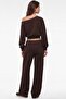 Long Sleeve Three Thread Asymmetric Boat Neck Sweatshirt - 3