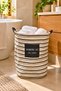 Foldable Canvas Fabric Laundry Basket 35X35X45 cm Toy and Dirty Laundry Basket Home Organizer - 6