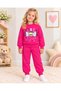Girl's Cute Teddy Bear Printed 2-Piece Pajama Set - 6