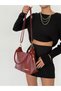 Trendy Side Zipper Multi-Compartment Soft Leather Quality Women's Crossbody Hand and Shoulder Bag with Knitted Strap - 4