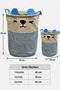 Foldable Canvas Fabric Laundry Basket 35X35X45 cm Toy and Dirty Laundry Basket Home Organizer - 6
