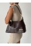 Trendy Side Zipper Multi-Compartment Soft Leather Quality Women's Crossbody Hand and Shoulder Bag with Knitted Strap - 5