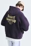 Boxy Fit Lettered Hooded Sweatshirt - 3