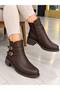 Women's Victor Skin Zipper Detailed Stitched Short Ankle Boots New Season - 4