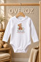 White Long Sleeve Cotton Snap Fastener Baby Bodysuit a Little Milk, a Little Stubbornness 6022