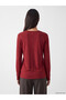 Two Mt Shop Quality Lcw Everyday Red Combed Cotton Plain Tight & Slim Long Sleeve Women's Bodysuit - 4