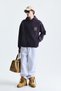 Boxy Fit Lettered Hooded Sweatshirt - 2