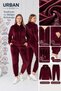 Plus Size Women's Velvet Pajama Set – Cozy Loungewear with Zip-Up Hoodie