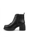 251.551 Genuine Leather Black Thick Heeled Women's Boots - 3