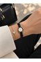 Women's Wristwatch Black Patent Leather Band Gold Case Stylish Analog Quartz Watch
