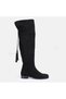 Large Size Women's Genuine Leather Suede Boots 41-42-43-44-Black Suede