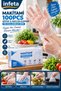 100 Pcs Transparent Hdpe Disposable Gloves Kitchen Cleaning and Food Gloves
