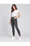Unisex Anthracite High Waist Skinny Short Length Jeans - 3