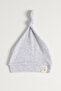 Interlock Desert Cactus Embroidered 0-6 Months Top-Tie Knotted 100% Cotton Baby Beanie Hat