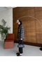 Oversized Plaid Trench Coat - 4