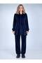 Women's Wide Leg Long Velvet Suit - 3