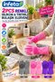 2 Pieces of Silicone Serrated Dishwashing Gloves with Brush Cleaning Gloves - 4