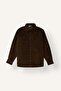 Crew Neck Pocketed Corduroy Long Sleeve Shirt for Boys H8647A826Wn