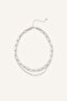 Women's 2-Piece Chain Necklace I8789Axns