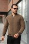 Quilted Lined Zippered Basic Bomber Coat - 4