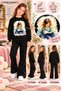 Winter, Spring, and Autumn Girls' Black Spanish Flared Bottoms and Black Sweat Top - 2
