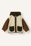 Snap Fastener Color Block Hooded Plush Cardigan Baby Boy H2374A526Cw - 4