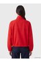 Two Mt Shop Quality Lcw Everyday Red Stand Collar Oversize Women's Coat - 4