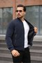 Quilted Lined Zippered Basic Bomber Coat - 2