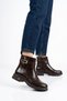 Feran Side Buckle Croka Detail Women's Boots Brown Croka