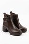 Solep yan toka zippered genuine leather women's boots - coffee brown - 2