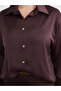Two Mt Shop Quality Soulife Brown Plus Size Satin Women's Shirt - 3