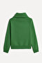 Women's Green Regular Fit Zippered Sweatshirt - 2