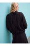 Two Mt Shop Quality Lcw Vision Black Plain Stand Collar Long Sleeve Women's Blouse - 4