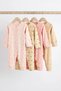 100% Organic Cotton Pink Heart Patterned 4-Piece Sleeping Bag Set Aly013221