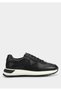 Black Leather Men's Sneakers