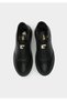 Black Leather Women's Shoes - 5