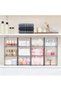 2 Pack Small Clear Stackable Storage Drawers,4.4'' Tall Acrylic Bathroom Makeup Organizer,Plastic St - 7