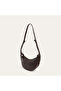 Women's Brown Oval Shoulder Bag - 2