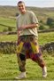 Unisex Nepal Men's Shalwar Trousers 100% Cotton Patchwork Loose Ethnic Pants with Pockets