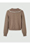 Esvab • Modern & Distinctive Bebe Roba Collar Wool Blend Women's Knitwear Sweater - 7