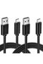 كابل شحن من النوع C لوحدة تحكم PS5 بطول 2 متر (عبوة من قطعتين)، سلك شحن USB-C متوافق مع أجهزة Xbox Series