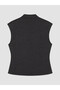 Esvab • Modern & Distinctive Stand Collar Decorated Buttoned Satin Blouse - 8