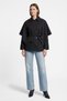 Trench Coat with Detachable Cape 202713 - Black - 2