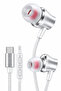 SF0365 Type-C Stereo Wired Earphones with Microphone & In-Line Control - Black
