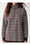 Esvab • Modern & Distinctive Striped Women's Thick Sweatshirt Tunic - 4