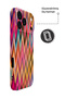 iPhone 17 Pro / 18 Pro Rainbow Zigzag Protect Slim Glossy Full Cover Print Camera Protected Phone Case - 3