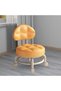 Low Rolling Seat Pedicure Stool, Multipurpose Sofa Foot Rest with Backrest, Roller Seat Short Stool - 6